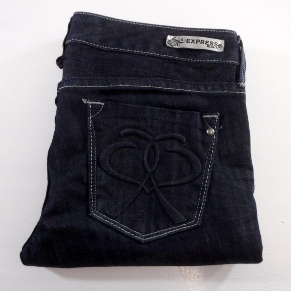 Express Women's Stella Ultra Skinny Dark Wash Blue Denim Jeans Size 10R